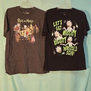 Rick And Morty Adult Swim Graphic T-Shirts. Medium, Large , XL Pre-owned